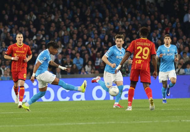 Serie A football match - 2025 26 Napoli vs. Lecce Alisson Santos of SSC Napoli During the 2025 26 Italian Serie A football match between SSC Napoli and Lecce on March 14, 2026, at the Diego Armando Maradona Stadium in Naples. Pictured: NAPOLI stadio Diego Armando Maradona CAMPANIA ITALIA Copyright: xFABIOxSASSOxFabioxSassox Napoli Lecce2026_03_14Fabio Sasso5229