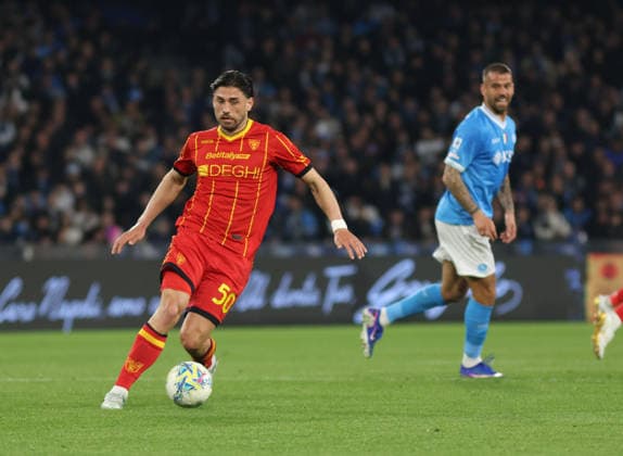 Serie A football match - 2025 26 Napoli vs. Lecce Santiago Pierotti of US Lecce During the 2025 26 Italian Serie A football match between SSC Napoli and Lecce on March 14, 2026, at the Diego Armando Maradona Stadium in Naples. Pictured: NAPOLI stadio Diego Armando Maradona CAMPANIA ITALIA Copyright: xFABIOxSASSOxFabioxSassox Napoli Lecce2026_03_14Fabio Sasso5254