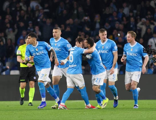 Serie A football match - 2025 26 Napoli vs. Lecce Goal the Rasmus Hojlund of SSC Napoli During the 2025 26 Italian Serie A football match between SSC Napoli and Lecce on March 14, 2026, at the Diego Armando Maradona Stadium in Naples. Pictured: NAPOLI stadio Diego Armando Maradona CAMPANIA ITALIA Copyright: xFABIOxSASSOxFabioxSassox Napoli Lecce2026_03_14Fabio Sasso5373