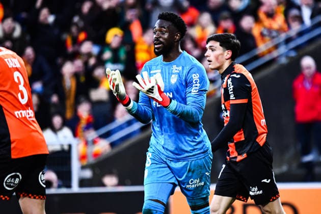 FOOTBALL : FC Lorient vs RC Lens - Ligue 1 - JournÃ e 26 - 14 03 2026 Yvon Mvogo (FC Lorient) LorientFrance  Copyright: xBaptistexAutissierx
