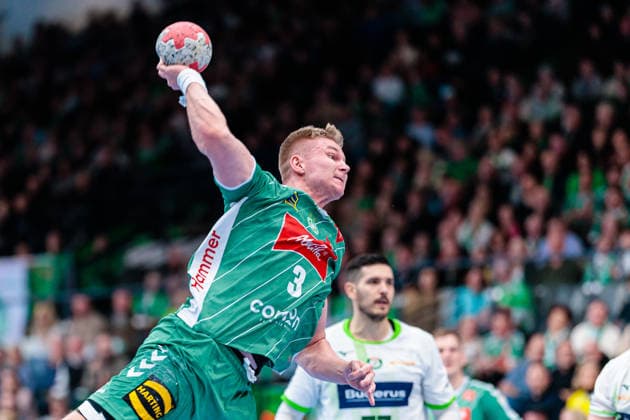 Daniel Astrup Pedersen GWD Minden, 03 GER, GWD Minden vs HSG Wetzlar, Handball, 1 Bundesliga, 25 Matchday, Season 2025 2026, 14 03 2026 GER, GWD Minden vs HSG Wetzlar, Handball, 1 Bundesliga, 25 Matchday, Season 2025 2026, 14 03 2026 Minden Copyright: xEibner-Pressefoto JanxRollingerx EP_JSK