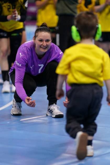Scene with Melinda Szikora 7 Borussia Dortmund Haushahn Final4 2 semi-final Borussia Dortmund vs HSG Blomberg Lippe Copyright: xspeedshotx