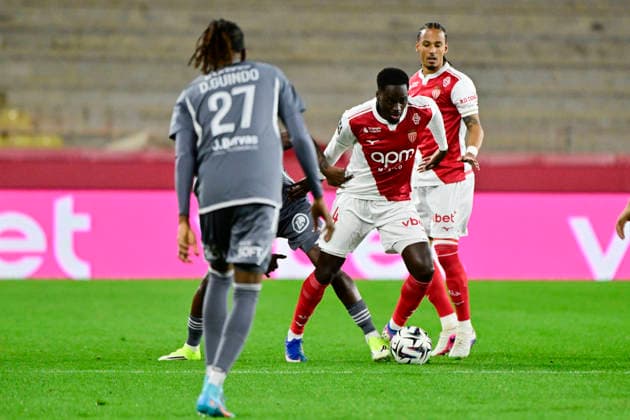 FOOTBALL : AS Monaco VS Stade Brestois 29 - Ligue 1 McDonald s - 14 03 2026 Jordan Teze (ASM) - Ligue 1 McDonald™s match between AS Monaco and Stade Brestois 2029 on March 14, 2026 at the Louis II Stadium in Monaco. MonacoMonaco  Copyright: xWilliamxCannarellax