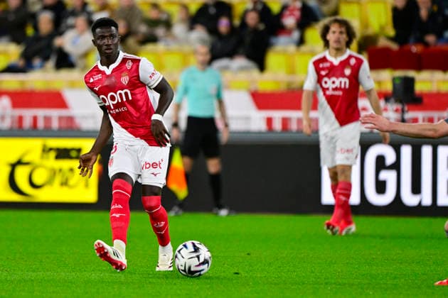 FOOTBALL : AS Monaco VS Stade Brestois 29 - Ligue 1 McDonald s - 14 03 2026 Lamine Camara (ASM) - Ligue 1 McDonald™s match between AS Monaco and Stade Brestois 2029 on March 14, 2026 at the Louis II Stadium in Monaco. MonacoMonaco  Copyright: xWilliamxCannarellax