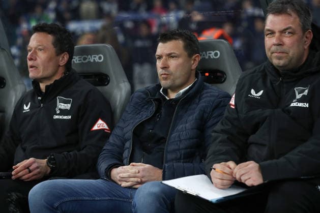 14 03 2026, xtgx, Soccer 2 Bundesliga Hertha BSC Berlin VfL Bochum emspor, v l Benjamin Weber Hertha, Sports Director DFL DFB REGULATIONS PROHIBIT ANY USE OF PHOTOGRAPHS as IMAGE SEQUENCES and or QUASI VIDEO Berlin