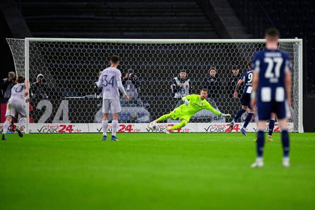 Dawid Kownacki Hertha BSC, 09 , 11m, Goal, Cheering, GER, Hertha BSC vs ,VfL Bochum 1848, 2 Bundesliga, Season 2025 2026, Matchday 26, 14 03 2026 DFL REGULATIONS PROHIBIT ANY USE OF PHOTOGRAPHS AS IMAGE SEQUENCES AND OR QUASI VIDEO GER, Hertha BSC vs ,VfL Bochum 1848, 2 Bundesliga, Season 2025 2026, Matchday 26, 14 03 2026 Berlin Copyright: xClaudiusxRauch,xEibner-Pressefotox xClaudiusxRauchx EP_CRH