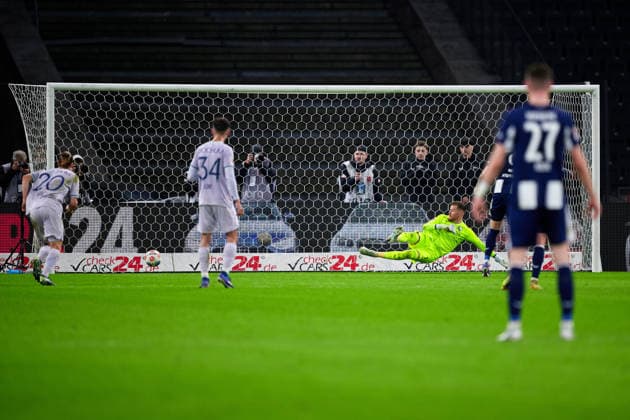Dawid Kownacki Hertha BSC, 09 , 11m, Goal, Cheering, GER, Hertha BSC vs ,VfL Bochum 1848, 2 Bundesliga, Season 2025 2026, Matchday 26, 14 03 2026 DFL REGULATIONS PROHIBIT ANY USE OF PHOTOGRAPHS AS IMAGE SEQUENCES AND OR QUASI VIDEO GER, Hertha BSC vs ,VfL Bochum 1848, 2 Bundesliga, Season 2025 2026, Matchday 26, 14 03 2026 Berlin Copyright: xClaudiusxRauch,xEibner-Pressefotox xClaudiusxRauchx EP_CRH