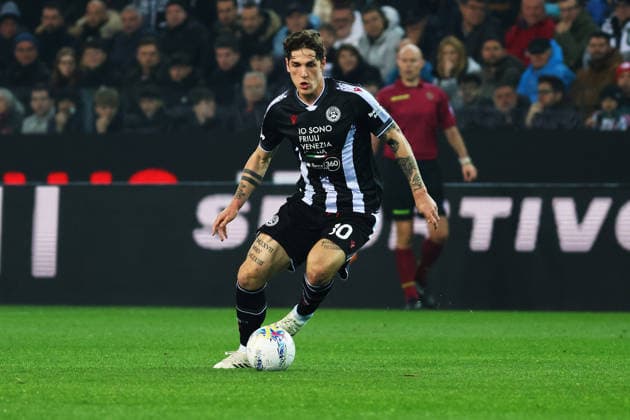 Udinese™s Nicolo Zaniolo during the Serie A soccer match between Udinese and Juventus at the Bluenergy Stadium in Udine, north east Italy - Saturday, March 14,2026 - soccer  Copyright: xAndreaxBressanutti LaPressex