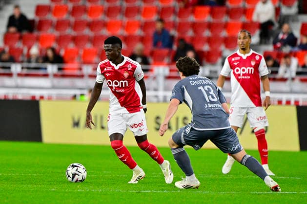 FOOTBALL : AS Monaco VS Stade Brestois 29 - Ligue 1 McDonald s - 14 03 2026 Lamine Camara (ASM) - Ligue 1 McDonald™s match between AS Monaco and Stade Brestois 2029 on March 14, 2026 at the Louis II Stadium in Monaco. MonacoMonaco  Copyright: xWilliamxCannarellax