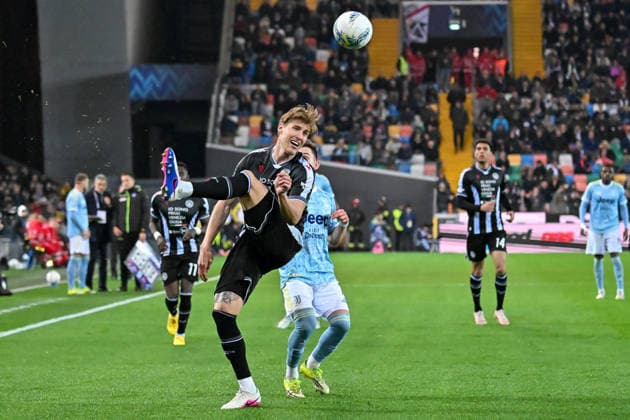 March 14, 2026, Udine: Udinese s Thomas Kristensen during the Italian soccer Serie A match between Udinese FC vs Juventus Football Club on March 14, 2026 at the Bluenergy Stadium Stadio Friuli in Udine, Italy. ANSA . Serie A: Udinese Vs Juventus  - ZUMAa110 20260314_zaf_a110_042 Copyright: xAlessioxMarinix