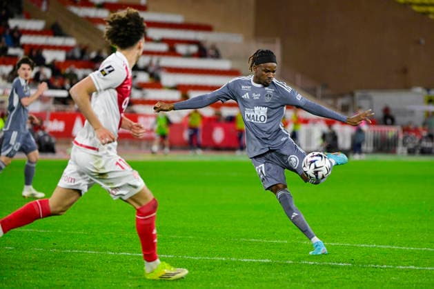 FOOTBALL : AS Monaco VS Stade Brestois 29 - Ligue 1 McDonald s - 14 03 2026 Daouda Guindo (SB 29) - Ligue 1 McDonald™s match between AS Monaco and Stade Brestois 2029 on March 14, 2026 at the Louis II Stadium in Monaco. MonacoMonaco  Copyright: xWilliamxCannarellax