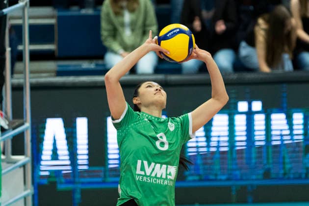 1 Volleyball Bundesliga Women USC Münster vs Schwarz Weiss Erfurt Münster 14 03 2026 Yina Liu 8 USC Münster 1 Volleyball Bundesliga Women USC Münster vs Schwarz Weiss Erfurt Sporthalle Berg Fidel 14 03 2026 Copyright: xBEAUTIFULxSPORTS Duehringx