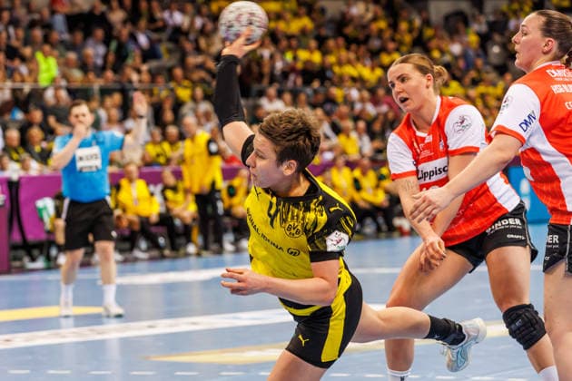 Alina Grijseels Dortmund, 4 Action, 14 03 2026, Stuttgart Germany , Handball Women, Final4 2026, Semifinal 2, BVB Dortmund HSG Blomberg Lippe xprx