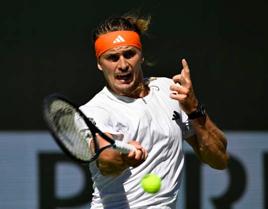Tennis 2026: BNP Paribas Open MAR 14 March 14, 2026 Alexander Zverev (GER) returns a shot against Jannik Sinner (ITA) during their semifinal match at the BNP Paribas Open held at the Indian Wells Tennis Garden in Indian Wells, California. Mandatory Photo Credit : Charles Baus CSM (Credit Image: Â Charles Baus Cal Media) Indian Wells Ca United States of America EDITORIAL USE ONLY Copyright: xx ZUMA-20260314_zma_c04_035.jpg CharlesxBausx csmphotothree480696