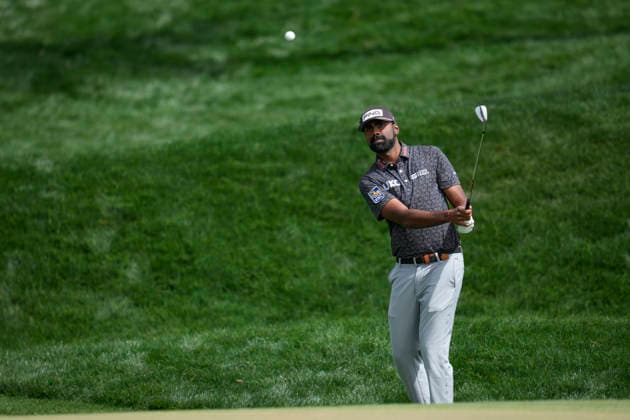 March 14, 2026, Ponte Vedra, Florida, USA: March 14, 2026, Ponte Vedra, Florida.Sahlth Theegala (USA) pitches on the 2nd hole during the third round of The PLAYERS Championship at TPC Sawgrass. PGA, Golf Herren Tour 2026: The PLAYERS Championship  - ZUMAd212 20260314_zsp_d212_005 Copyright: xRichardxDolex