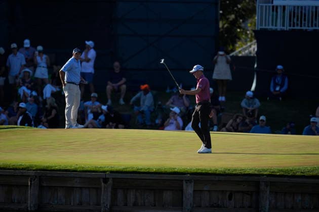 March 14, 2026, Ponte Vedra, Florida, USA: March 14, 2026, Ponte Vedra, Florida.Justin Thomas (USA) sinks a birdie putt on the 17th green during the third round of The PLAYERS Championship at TPC Sawgrass. PGA, Golf Herren Tour 2026: The PLAYERS Championship  - ZUMAd212 20260314_zsp_d212_022 Copyright: xRichardxDolex