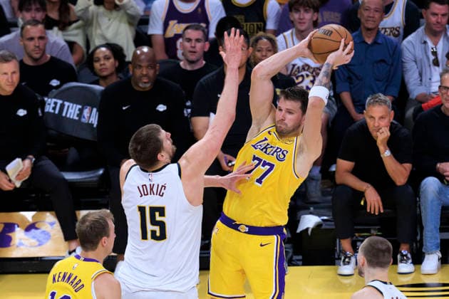 March 14, 2026, Los Angeles, California, USA: of the Denver Nuggets during their regular season NBA, Basketball Herren, USA game against the Los Angeles Lakers on Saturday March 14, 2026 at Crypto.com Arena in Los Angeles, California. ARIANA RUIZ PI Lakers Vs. Nuggets  - ZUMAp124 20260314_zaa_p124_031 Copyright: xArianaxRuizx
