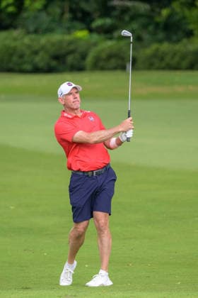 March 15, 2026, Singapore, Ingapore, Singapore: Lee Westwood from England, hits off on the 10th fairway. Final Round of the LIV Golf in Singapore Final Round Of The LIV Golf In Singapore  - ZUMAr144 20260315_zap_r144_010 Copyright: xJaynexRussellx
