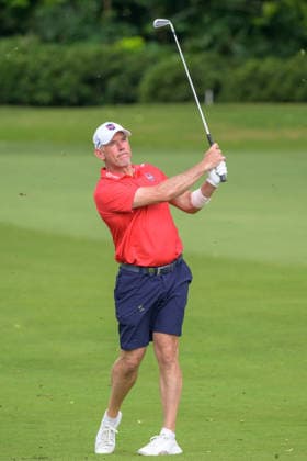 March 15, 2026, Singapore, Ingapore, Singapore: Lee Westwood from England, hits off on the 10th fairway. Final Round of the LIV Golf in Singapore Final Round Of The LIV Golf In Singapore  - ZUMAr144 20260315_zap_r144_020 Copyright: xJaynexRussellx