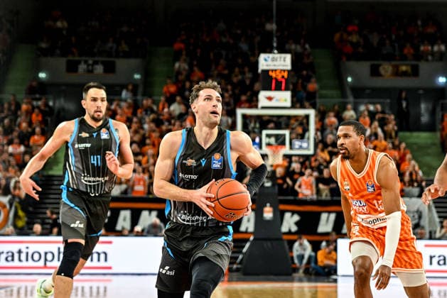 GER, BBL, ratiopharm Ulm vs Science City Jena 14 03 2026, ratiopharm arena, Neu Ulm, GER, BBL, ratiopharm Ulm vs Science City Jena, pictured Jack Pagenkopf Jena, 11 nordphotoxGmbHx xHafner nph00200
