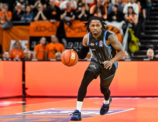 GER, BBL, ratiopharm Ulm vs Science City Jena 14 03 2026, ratiopharm arena, Neu Ulm, GER, BBL, ratiopharm Ulm vs Science City Jena, pictured Uchenna Iroegbu Jena, 1 nordphotoxGmbHx xHafner nph00200
