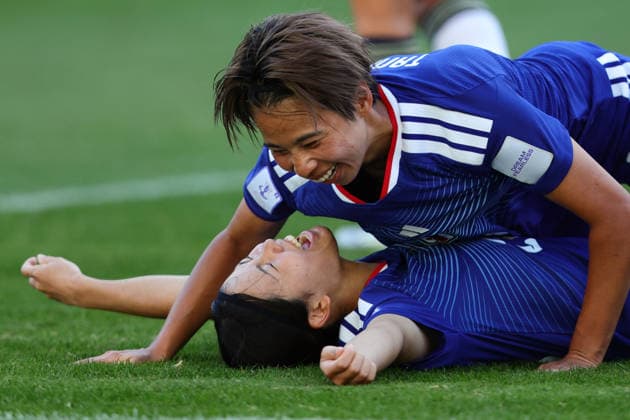 Manaka Matsukubo of Japan scores a goal and celebrates during the AFC Womens Asian Cup 2026 Quarter Final match between Japan Women and Philippines Women at Stadium Australia, Sydney, Australia on 15 March 2026. Copyright: xPeterxDovganx 44660018