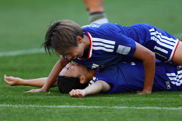 Manaka Matsukubo of Japan scores a goal and celebrates during the AFC Womens Asian Cup 2026 Quarter Final match between Japan Women and Philippines Women at Stadium Australia, Sydney, Australia on 15 March 2026. Copyright: xPeterxDovganx 44660019