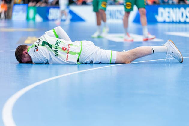 Dominik Mappes HSG Wetzlar, 07 is down GER, GWD Minden vs HSG Wetzlar, Handball, 1 Bundesliga, 25 Matchday, Season 2025 2026, 14 03 2026 GER, GWD Minden vs HSG Wetzlar, Handball, 1 Bundesliga, 25 Matchday, Season 2025 2026, 14 03 2026 Minden Copyright: xEibner-Pressefoto JanxRollingerx EP_JSK