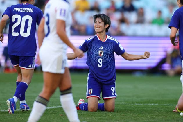 Rico Ueki of Japan celebrates scoring a goal during the AFC Womens Asian Cup 2026 Quarter Final match between Japan Women and Philippines Women at Stadium Australia, Sydney, Australia on 15 March 2026. Copyright: xPeterxDovganx 44660044