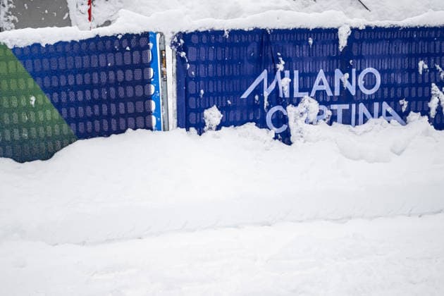 260315 The Milano Cortina logo covered in snow following heavy snowfall ahead of the men s para alpine skiing slalom during day 9 of the Milano Cortina 2026 Winter Paralympic Games on March 15, 2026 in Cortina. Photo: Maxim ThorÃ BILDBYRAN kod MT MT1028 alpint alpine skiing paralympic games paralympics paralympiska spel paralympiske leker vinter-paralympics winter paralympics milano cortina 2026 milano cortina 2026 winter paralympic games 9 bbeng *** 260315 The Milano Cortina logo covered in snow following heavy snowfall ahead of the men s para alpine skiing slalom during day 9 of the Milano Cortina 2026 Winter Paralympic Games on March 15, 2026 in Cortina Photo Maxim ThorÃ BILDBYRAN kod MT MT1028 alpint alpine skiing paralympic games paralympiska spelen paralympiske leker vinter paralympics winter paralympics milano cortina 2026 milano cortina 2026 winter paralympic games 9 bbeng  Copyright: MAXIMxTHORE BB260315MT011