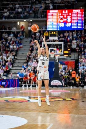 Basketball Villeurbanne 14.03.2026 Wommen™s Basketball World Cup 2026 Qualifying Tournament Deutschland (GER) - Frankreich (FRA) Britta Daub (Deutschland, No.19) *** Basketball Villeurbanne 14 03 2026 Wommen™s Basketball World Cup 2026 Qualifying Tournament Germany GER France FRA Britta Daub Germany, No 19