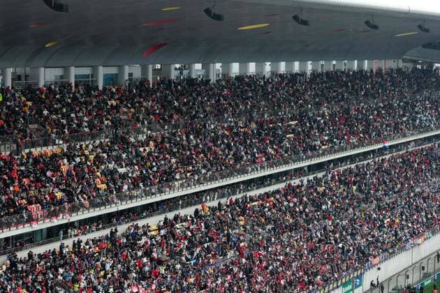F1 - CHINESE GRAND PRIX 2026 Fans grandstands during the Formula 1 Heineken Chinese Grand Prix 2026, 2nd round of the 2026 Formula One World Championship, WM, Weltmeisterschaft from March 13 to 15, 2026 on the Shanghai International Circuit, in Shanghai, China -  Copyright: xFLORENTxGOODENx