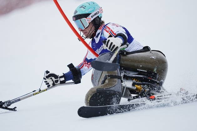 CORTINA, ITALIEN 20260315 Norges Magnus Valoe Balchen under herrarnas sittande slalom under i Paralympics i Tofane Alpine Skiiing Center, Cortina. *** Bilden ingar i SPORTPAKET. För övriga BETALBILD *** CORTINA ITALIEN x9200x *** CORTINA, ITALY 20260315 Norways Magnus Valoe Balchen during the mens sitting slalom at the Paralympics in Tofane Alpine Skiing Center, Cortina Picture in SPORT PACKAGE For others PAY PICTURE CORTINA ITALY x9200x  Copyright: xBjörnxLarssonxRosvall TTx PARALYMPICS 2026 SLALOM