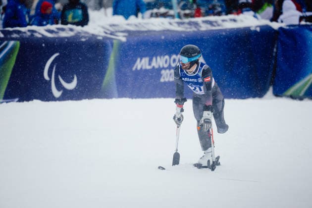 PARALYMPICS - Winter Paralympics Milano Cortina 2026 CORTINA D AMPEZZO,ITALY,15.MAR.26 - PARALYMPICS, ALPINE SKIING - Paralympic Winter games, Winterspiele,Spiele, Summer games Milano Cortina 2026, slalom, men. Image shows Thomas Grochar (AUT).  GEPAxpictures xMaticxKlansek