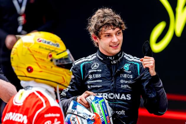 SHANGHAI Formula 1 driver Kimi Antonelli of Mercedes AMG Petronas Formula One Team wins a race for the first time during the Formula 1 China Shanghai race at the Shanghai International Circuit on March 15, 2025 in Shanghai, China Photo by DeFodi Images