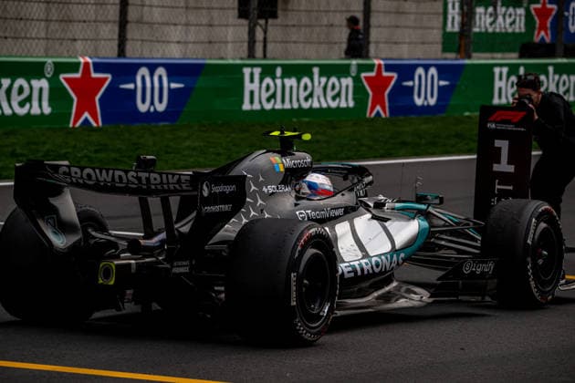 SHANGHAI, CHINA: Andrea Kimi Antonelli, racing for the Mercedes team during the 2026 Formula 1 Chinese Grand Prix at the Shanghai International Circuit in Shanghai, China