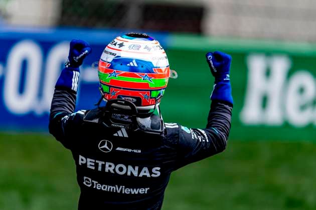 SHANGHAI Formula 1 driver Kimi Antonelli of Mercedes AMG Petronas Formula One Team wins his first race during the Formula 1 China Shanghai race at the Shanghai International Circuit on March 15, 2025 in Shanghai, China Photo by DeFodi Images