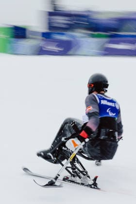 PARALYMPICS - Winter Paralympics Milano Cortina 2026 CORTINA D AMPEZZO,ITALY,15.MAR.26 - PARALYMPICS, ALPINE SKIING - Paralympic Winter games, Winterspiele,Spiele, Summer games Milano Cortina 2026, slalom, men. Image shows Sebastian Rigby (AUT).  GEPAxpictures xMaticxKlansek