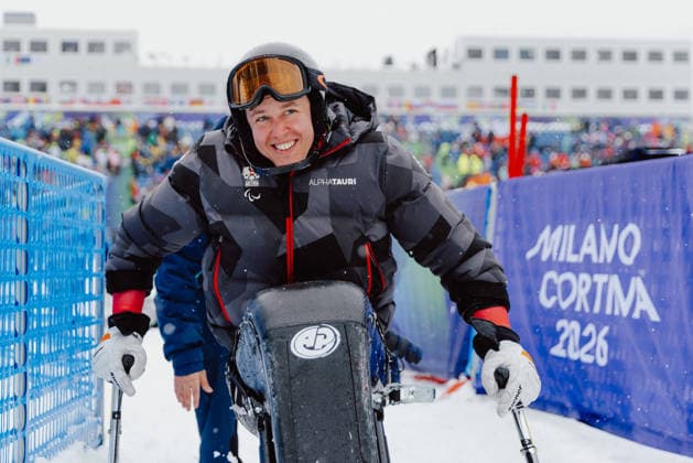 PARALYMPICS - Winter Paralympics Milano Cortina 2026 CORTINA D AMPEZZO,ITALY,15.MAR.26 - PARALYMPICS, ALPINE SKIING - Paralympic Winter games, Winterspiele,Spiele, Summer games Milano Cortina 2026, slalom, men. Image shows Sebastian Rigby (AUT).  GEPAxpictures xMaticxKlansek