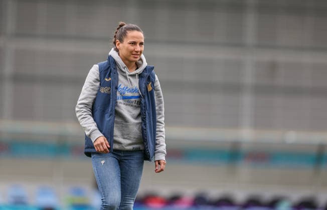 GER, Hoffenheim, TSG Hoffenheim vs SGS Essen, Google Pixel Womens Bundesliga, Football, DFB, Season 2025 2026, Dietmar Hopp Stadium, 20 Matchday in Picture Eva Maria Virsinger Head Coach TSG Hoffenheim DFB DFL REGULATIONS PROHIBIT ANY USE OF PHOTOGRAPHS AS IMAGE SEQUENCES AND OR QUASI VIDEO, 15 03 2026 Copyright: HMBxMedia HendrikxHamelau