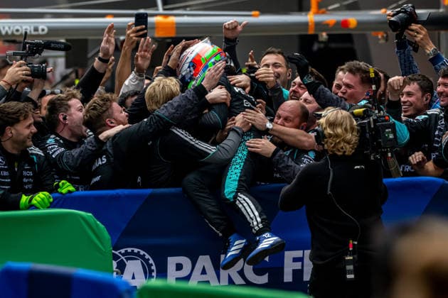 SHANGHAI, CHINA: Andrea Kimi Antonelli, racing for the Mercedes team during the 2026 Formula 1 Chinese Grand Prix at the Shanghai International Circuit in Shanghai, China