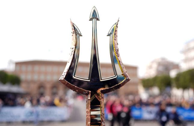 The start tridente Trophy during the 142-kilometer Stage 7 of the Tirreno-Adriatico cycling race from Civitanova Marche to San Benedetto del Tronto - Italy,- Sunday , March 15, 2026. - cycling .  Copyright: xMassimoxPaolone LaPressex
