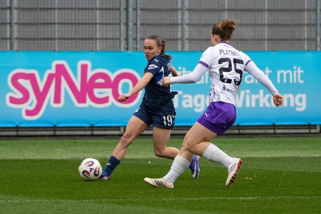 Google Pixel Women Bundesliga TSG Hoffenheim vs SGS Essen, Dietmar Hopp Stadion, 15 03 2026 On the ball Marie Steiner TSG Hoffenheim Women, 19 Google Pixel Women Bundesliga TSG Hoffenheim vs SGS Essen, Dietmar Hopp Stadion, 15 03 2026 DFB DFL REGULATIONS PROHIBIT ANY USE OF PHOTOGRAPHS AS IMAGE SEQUENCES AND OR QUASI VIDEO Copyright: xBEAUTILUSxSPORTS Hillx