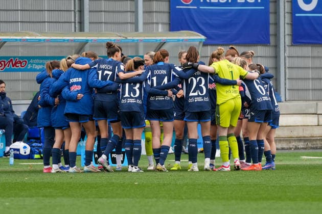 Google Pixel Women Bundesliga TSG Hoffenheim vs SGS Essen, Dietmar Hopp Stadion, 15 03 2026 Team circle of TSG Hoffenheim Women Google Pixel Women Bundesliga TSG Hoffenheim vs SGS Essen, Dietmar Hopp Stadion, 15 03 2026 DFB DFL REGULATIONS PROHIBIT ANY USE OF PHOTOGRAPHS AS IMAGE SEQUENCES AND OR QUASI VIDEO Copyright: xBEAUTILUSxSPORTS Hillx
