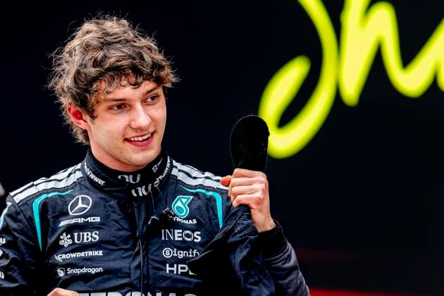 SHANGHAI Formula 1 driver Kimi Antonelli of Mercedes AMG Petronas Formula One Team wins his first Formula 1 race during the Formula 1 China Shanghai race at the Shanghai International Circuit on March 15, 2025 in Shanghai, China Photo by DeFodi Images