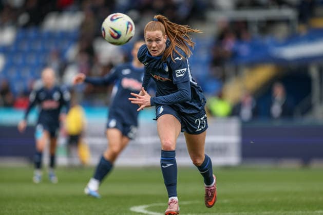 GER, Hoffenheim, TSG Hoffenheim vs SGS Essen, Google Pixel Women Bundesliga, Football, DFB, Season 2025 2026, Dietmar Hopp Stadion, 20 Matchday in Picture NikÃ e van Dijk TSG Hoffenheim Women 25 DFB DFL REGULATIONS PROHIBIT ANY USE OF PHOTOGRAPHS AS IMAGE SEQUENCES AND OR QUASI VIDEO, 15 03 2026 Copyright: HMBxMedia HendrikxHamelau