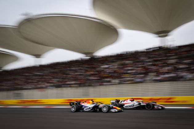 Formula 1 Chinese Grand Prix 2026 SHANGHAI, CHINA - MARCH 15: : Arvid Lindblad of Great Britain driving the (41) Visa Cash App Racing Bulls VCARB 03 RB Ford on track during the Formula 1 Chinese Grand Prix at Shanghai International Circuit on March 15, 2026 in Shanghai, China. John Ricky Anadolu Shanghai China. Editorial use only. Please get in touch for any other usage.  Copyright: x2026xAnadoluxJohnxRickyx