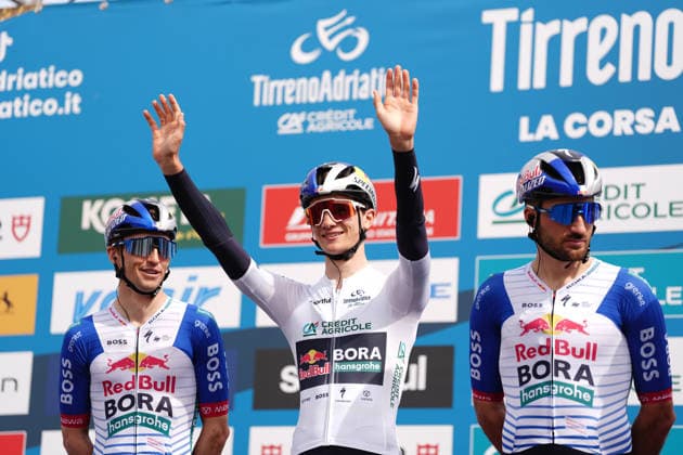 Pellizzari Giulio Of Red Bull - Bora - Hansgrohe During the 142-kilometer Stage 7 of the Tirreno-Adriatico cycling race from Civitanova Marche to San Benedetto del Tronto - Italy,- Sunday , March 15, 2026. - cycling .  Copyright: xMassimoxPaolone LaPressex