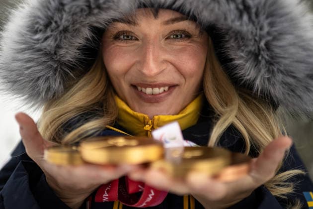 260315 Ebba Arsjö of Sweden poses for a portrait with her Paralympic gold and bronze medals after competing in the women™s Para alpine downhill, super-G, combined and giant slalom events during day 9 of the Milano Cortina 2026 Winter Paralympic Games on March 15, 2026 in Cortina. Photo: Maxim ThorÃ BILDBYRAN kod MT MT1029 alpint alpine skiing paralympic games paralympics paralympiska spel paralympiske leker vinter-paralympics winter paralympics milano cortina 2026 milano cortina 2026 winter paralympic games 9 bbeng sverige guld brons porträtt *** 260315 Ebba Arsjö of Sweden poses for a portrait with her Paralympic gold and bronze medals after competing in the women™s Para alpine downhill, super G, combined and giant slalom events during day 9 of the Milano Cortina 2026 Winter Paralympic Games on March 15, 2026 in Cortina Photo Maxim ThorÃ BILDBYRAN code MT MT1029 alpine alpine skiing paralympic games paralympic games paralympiske leker vinter paralympics winter paralympics milano cortina 2026 milano cortina 2026 winter paralympic games 9 bbeng sverige guld brons porträtt  Copyright: MAXIMxTHORE BB260315MT022