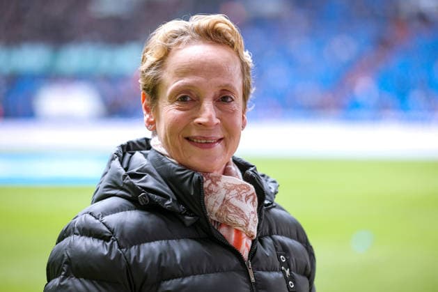15 03 2026, Football, FC Schalke 04 Hannover 96, 26 Matchday, 2 Soccer Bundesliga, Veltins Arena Gelsenkirchen, Season 2025 2026 Isabell Werth Riding Dressage Dressage Rider Dressage Rider DFB regulations prohibit any use of photographs as image sequences and or quasi video North Rhine-Westphalia Germany